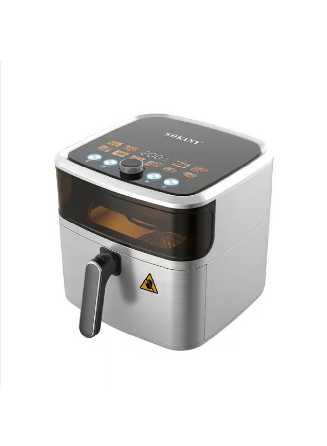 Sokany Digital Stainless Steel Air Fryer, 2000 Watts, 9 Liters, Model SK-10081 - Image 1